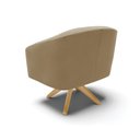 Ver imagem 5 de Cadeira Sala de Jantar Giratória Ma30 Kit 2 Stella Suede D03 - D'Rossi Cor Marrom Rato