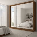 Ver imagem 1 de Guarda-roupa Casal Giulia 3 Portas 3 Gavetas com Espelho - Panorama Móveis