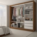 Ver imagem 2 de Guarda-roupa Casal Giulia 3 Portas 3 Gavetas com Espelho - Panorama Móveis
