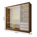 Ver imagem 4 de Guarda-roupa Casal Giulia 3 Portas 3 Gavetas com Espelho - Panorama Móveis