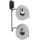 Ver imagem 4 de Porta Papel Higiênico com Ventosa Suporte Preto Cx.ac Arm