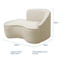 Ver imagem 7 de Kit Divã Recamier Orgânico Marrocos 160cm Lado Esquerdo e 1 Poltronas Amore Bouclé Bege