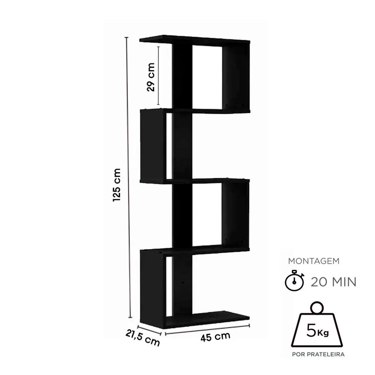 Estante de parede suspensa nicho decorativo para quarto escritório - 2