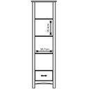 Ver imagem 3 de Cristaleira de Madeira Maciça 1 Porta de Vidro Bella Carvalho Fosco