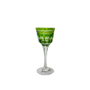 Ver imagem 1 de Taça de Cristal Mozart Para Licor Verde Claro Lapidado 17