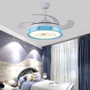Ver imagem 3 de Ventilador de Teto Retrátil Infantil Led Bluetooth Gato