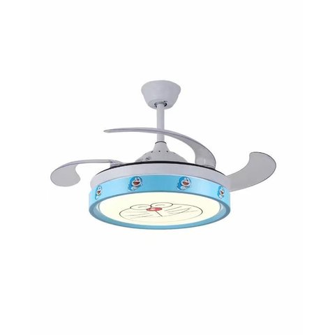 Ventilador de Teto Retrátil Infantil Led Bluetooth Gato