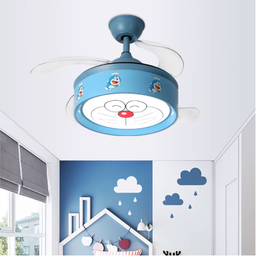 Ventilador de Teto Retrátil Infantil Led Bluetooth Gato - 5