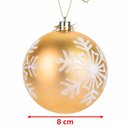 Ver imagem 4 de Bolas de Natal para Árvore de Natal Glitter Branco Dourado Plástico Kit 12 Bolas 8cm