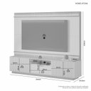 Ver imagem 4 de Estante Ripado para TV até 85 Polegadas MDF 210CMX203CM Detalhes Curvos e Rip