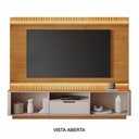Ver imagem 5 de Estante Ripado para TV até 85 Polegadas MDF 210CMX203CM Detalhes Curvos e Rip