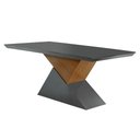 Ver imagem 4 de Mesa Aster 180 Tampo Em Mdf Canto Reto Com 6 Cadeiras Lunara Moderna Turim / Grafite / Imbuia
