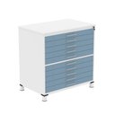 Ver imagem 5 de Mapoteca 10 Gavetas 120,4cm x 122,3cm Aço Branco/Azul Dali