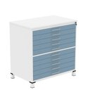Ver imagem 2 de Mapoteca 10 Gavetas 120,4cm x 122,3cm Aço Branco/Azul Dali