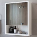 Ver imagem 2 de Armário para Banheiro 1 Porta com Espelho B85 Branco Novam