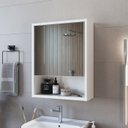 Ver mais imagens de Armário para Banheiro 1 Porta com Espelho B85 Branco Novam
