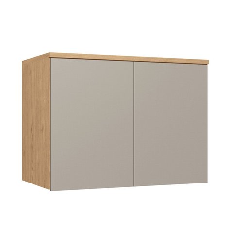 Módulo Aéreo para Quarto 2 Portas Elegance Cinza/Angelin/Niquel