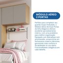 Ver imagem 6 de Módulo Aéreo para Quarto 2 Portas Elegance Cinza/Angelin/Niquel