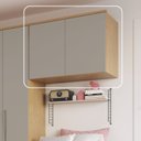 Ver imagem 2 de Módulo Aéreo para Quarto 2 Portas Elegance Cinza/Angelin/Niquel