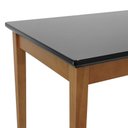 Ver imagem 5 de Mesa de Jantar Barcelona Madeira Maciça - Amêndoa - Tampo 120x60cm Preto/vidro Preto