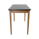 Ver imagem 4 de Mesa de Jantar Barcelona Madeira Maciça - Amêndoa - Tampo 120x60cm Preto/vidro Preto