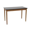 Ver imagem 1 de Mesa de Jantar Barcelona Madeira Maciça - Amêndoa - Tampo 120x60cm Preto/vidro Preto