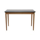 Ver imagem 3 de Mesa de Jantar Barcelona Madeira Maciça - Amêndoa - Tampo 120x60cm Preto/vidro Preto