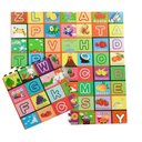 Ver imagem 5 de Kit Tapete Infantil 4 Placas Eva Tatame Didatico Grande Alfabeto Colorido Bebe Educativo Montavel 60