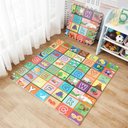 Ver imagem 3 de Kit Tapete Infantil 4 Placas Eva Tatame Didatico Grande Alfabeto Colorido Bebe Educativo Montavel 60