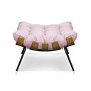 Ver imagem 3 de Puff Costela Suede Base Metálica - Pallazio - Rosa Bebê