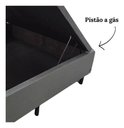 Ver imagem 3 de Box Baú Casal Suede Cinza So1clique 1,38 X 1,88 Pistão a Gás