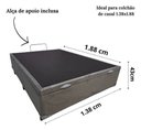 Ver imagem 2 de Box Baú Casal Suede Cinza So1clique 1,38 X 1,88 Pistão a Gás