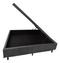 Ver imagem 7 de Box Baú Casal Suede Cinza So1clique 1,38 X 1,88 Pistão a Gás