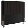 Cabeceira Cama Box Queen Veneza 160 Cm Suede Mv Estofados Marrom - 1
