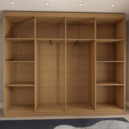 Guarda-roupa Casal Ela e Ele 8 Portas 8 Prateleiras Cinamomo - Panorama Móveis - 5