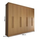 Ver imagem 4 de Guarda-roupa Casal Ela e Ele 8 Portas 8 Prateleiras - Panorama Móveis