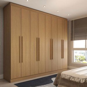 Guarda-roupa Casal Ela e Ele 8 Portas 8 Prateleiras Cinamomo - Panorama Móveis