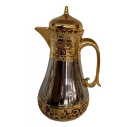 Garrafa Termica Luxo P/ Mesa 1l Café e Chá Prata/dourado - 9