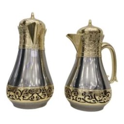 Garrafa Termica Luxo P/ Mesa 1l Café e Chá Prata/dourado - 4