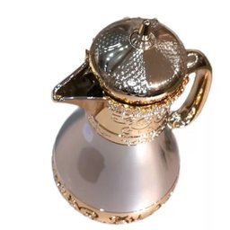 Garrafa Termica Luxo P/ Mesa 1l Café e Chá Prata/dourado - 8