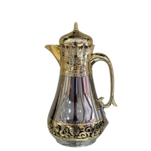 Garrafa Termica Luxo P/ Mesa 1l Café e Chá Prata/dourado