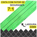 Ver imagem 2 de Cinta para Elevação de Carga 2 Ton X 1 Mts Fator Segurança 7:1 - 60mm Verde Normatizada Nbr