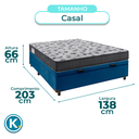Ver imagem 3 de Cama + Bau Blindado e Colchão D33 Casal - Iso100 Ortobom