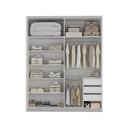 Ver imagem 3 de Guarda Roupa 183cm 2 Portas de Correr com Espelho 100% Mdf Cor:branco