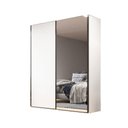 Ver imagem 2 de Guarda Roupa 183cm 2 Portas de Correr com Espelho 100% Mdf Cor:branco