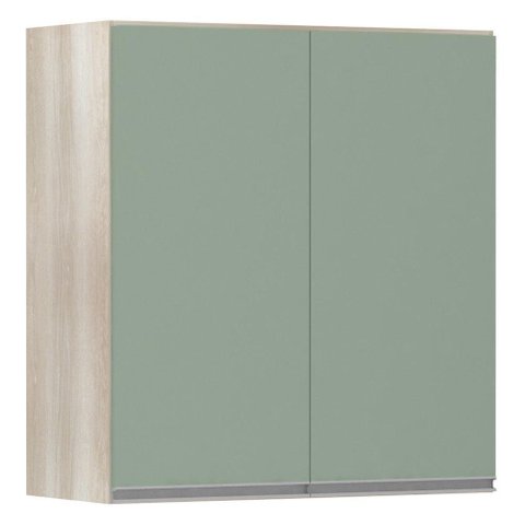 Armário Luciane 70cm 2 Portas Lis Legno Crema C/Verde Jade
