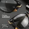 Óculos Sol Casual Verão Proteção Uv Masculino Praia + Case Vintage Acetato Estiloso Preto - 2