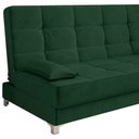 Ver imagem 3 de Sofá Cama 193 Cm Veludo Pés Plástico Cromado Verde Militar