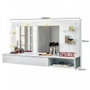 Ver imagem 3 de Penteadeira Camarim 1 Gaveta 1 Nicho 2 Prateleiras Lumiere 