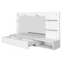 Ver imagem 4 de Penteadeira Camarim com Espelho Suspensa 1 Gaveta Lumiere Branco/Fosco Liso